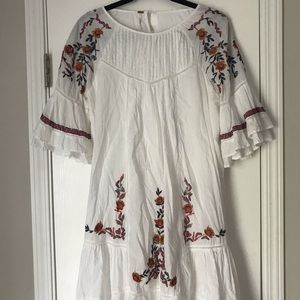 Free People Embroidered Mini Dress